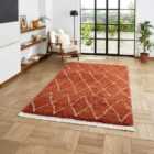 Boho Rust Rectangle 160 x 230cm Polypropylene Berber 8280