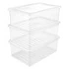 Keeeper Set Of 3 Storage Boxes 11 Litre With Lid And Air Control System