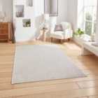 Boucle White/Grey Rectangle 120 x 170cm Polyester Boucle E6404