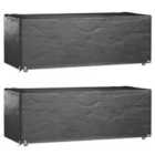 vidaXL Garden Furniture Covers 2 pcs 8 Eyelets 192x82x65 cm Rectangular