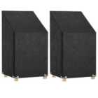 vidaXL Garden Chair Covers 2 pcs 8 Eyelets 65x65x80/120 cm Polyethylene