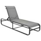 vidaXL Sun Lounger Aluminium and Textilene