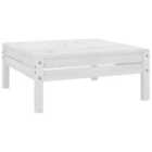 vidaXL Garden Footstool White Solid Pinewood