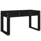 vidaXL Garden Bench Black 80x38x45 cm Solid Wood Pine