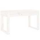 vidaXL Garden Bench White 80x38x45 cm Solid Wood Pine