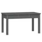 vidaXL Garden Bench Grey 80x44x45 cm Solid Wood Pine