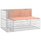 vidaXL Garden Bench Gabion Design 122x71x65.5 cm Solid Wood Douglas