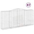 vidaXL Arched Gabion Baskets 7 pcs 400x50x180/200 cm Galvanised Iron