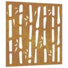 vidaXL Garden Wall Decoration 55X55cm Corten Steel Bamboo Design