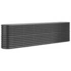 vidaXL Garden Raised Bed Powder-coated Steel 260x40x68 cm Anthracite