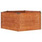 vidaXL Garden Raised Bed Rusty 129X129X45cm Corten Steel