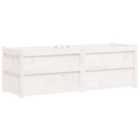 vidaXL Garden Planter White 150x50x50cm Solid Wood Pine