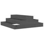vidaXL Planter Grey 80x80x27cm Solid Wood Pine