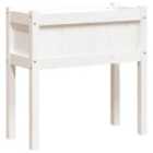 vidaXL Planter w/ Legs White 70x31x70cm Solid Wood Pine