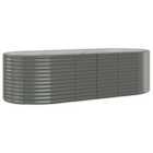 vidaXL Garden Raised Bed Powder-coated Steel 249x100x68 cm Grey