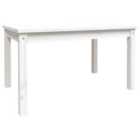 vidaXL Garden Table White 82.5x50.5x45cm Solid Wood Pine
