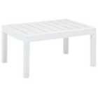 vidaXL Garden Table White 78x55x38cm Plastic
