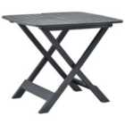 vidaXL Folding Garden Table Anthracite 79x72x70cm Plastic