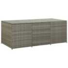 vidaXL Garden Storage Box Poly Rattan 180x90x70cm Grey