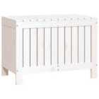 vidaXL Garden Storage Box White 76x42.5x54cm Solid Wood Pine