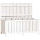 vidaXL Garden Storage Box White 147x68x64cm Solid Wood Pine