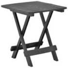 vidaXL Folding Garden Table Anthracite 45x43x50cm Plastic