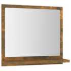 Vidaxl Bathroom Mirror Smoked Oak 40X10.5X37 Cm Engineered Wood