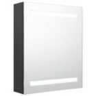 vidaXL LED Bathroom Mirror Cabinet Anthracite 50x14x60 cm