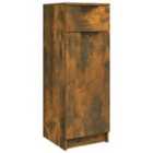 Vidaxl Bathroom Cabinet Smoked Oak 32X34X90 Cm Engineered Wood