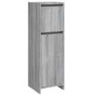 Vidaxl Bathroom Cabinet Grey Sonoma 30X30X95 Cm Engineered Wood
