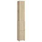 Vidaxl Bathroom Cabinet Sonoma Oak 25X25X170 Cm Engineered Wood