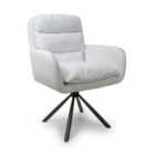 2 X Cassidy Corduroy White Swivel Chairs