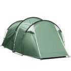 Outsunny 3 Man Tent W/ Porch And Rainfly, Green