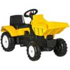 Homcom Ride On Tractor Push Toy W/ Manual Control Bucket