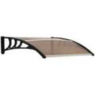 Outsunny Window Door Canopy Fixed Awning Porch - Brown