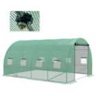 Outsunny Polytunnel Green House With Sprinkler System - 4X3M