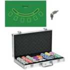 Sportnow 300-piece Poker Chips Set W/ Mat, Aluminium Case