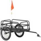 Homcom Bicycle Cargo Trailer W/ Suspension, 2 Wheels, Black