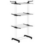 Homcom Foldable Clothes Drying Rack Steel - Black