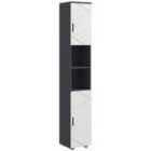 Kleankin Tall Slim Bathroom Storage Cabinet With Soft Close