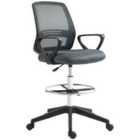 Vinsetto Draughtsman Chair Tall Office Chair - Grey