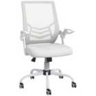 Vinsetto Mesh Swivel Office Chair W/ Lumbar Support, White