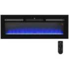HOMCOM 127cm Electric Fireplace, Wall Mounted Electric Fire W/ Remote