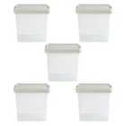 Wham Clip 9.02 14L Square Box & Lid Clear/Stone/Slate Gray