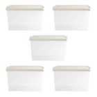 Wham Clip 13.02 62L Rectangular Box & Lid Clear/Stone/Slate Gray