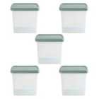 Wham Clip 9.02 14L Square Box & Lid Clear/Green Milieu/Stone