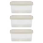 Wham Clip 6.02 10.5L Rectangular Box & Lid Clear/Stone/Slate Gray