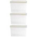 Wham Clip 13.02 62L Rectangular Box & Lid Clear/Stone/Slate Gray