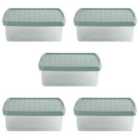 Wham Clip 10.01 13.2L Square Box & Lid Clear/Green Milieu/Stone