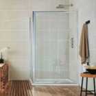 Scudo S6 Chrome Sliding Shower Door 1500mm